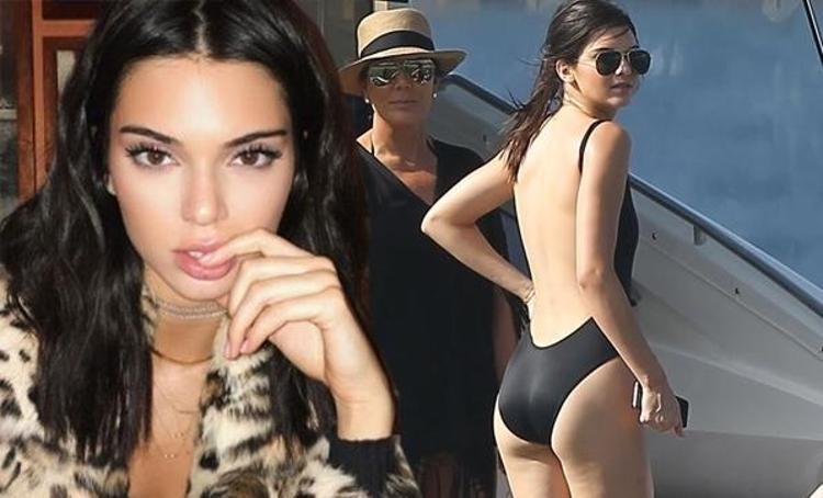 Sütyensiz Kendall Jennerdan şok frikik