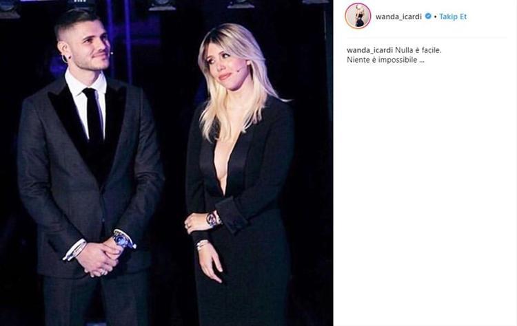 Interde forma giyen Arjantinli oyuncu Mauro Icardinin eşi ve menajeri Wanda Nara, sosyal medyayı aktif bir şekilde kullanıyor.