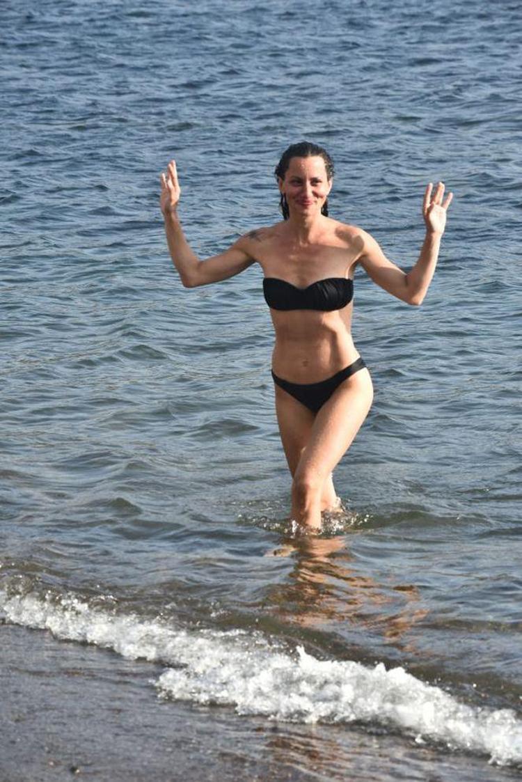 Önceki gün Gümüşlük’teki halk plajındaydı.