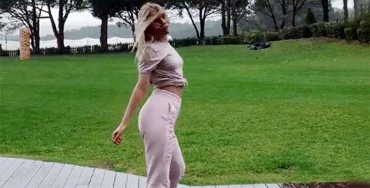 Aleyna Tilkinin kalça dansı sosyal medyayı salladı