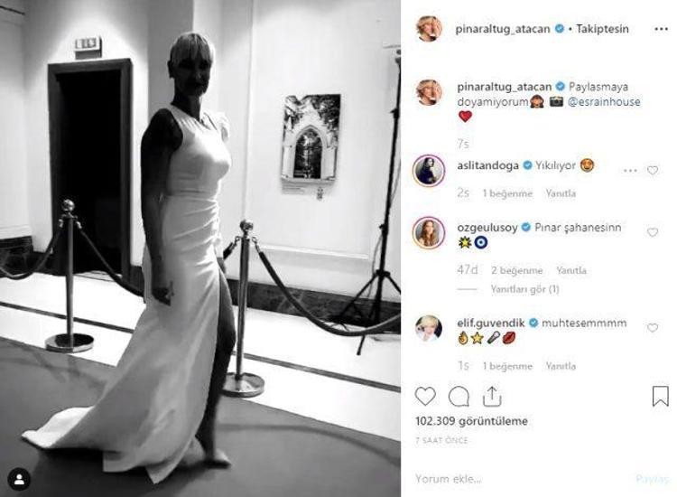 Pınar Altuğun derin bacak dekoltesi olay oldu