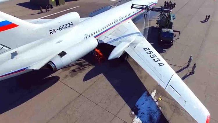 Rus ordusu harekete geçti TU-154 tipi uçak...
