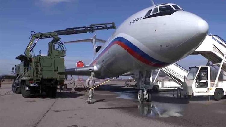 Rus ordusu harekete geçti TU-154 tipi uçak...