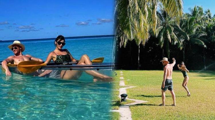 Hande Erçel balkonda ev halini paylaştı Beğeni yağdı