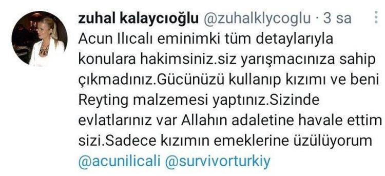 Survivorda Aleyna krizi Acun o mesajları canlı yayında okudu