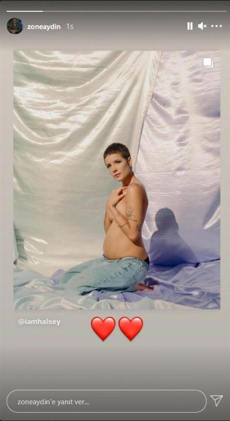 Halseyden yeni hamilelik pozu