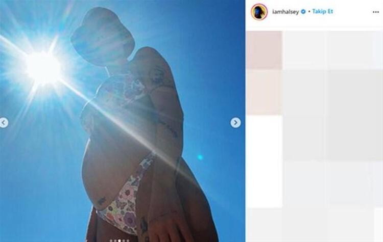 Halseyden yeni hamilelik pozu