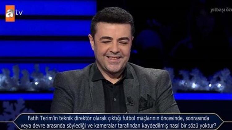 İşte Kim Milyoner Olmak İster yarışmasında Burak Kuta sorulan ve ekranları başındakileri güldüren Fatih Terim sorusu...