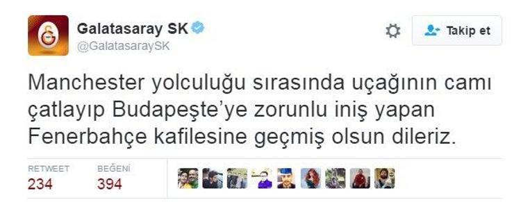 Fenerbahçenin uçağı acil iniş yaptı