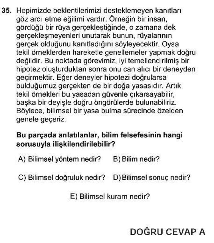 2014 YGS soru ve cevapları