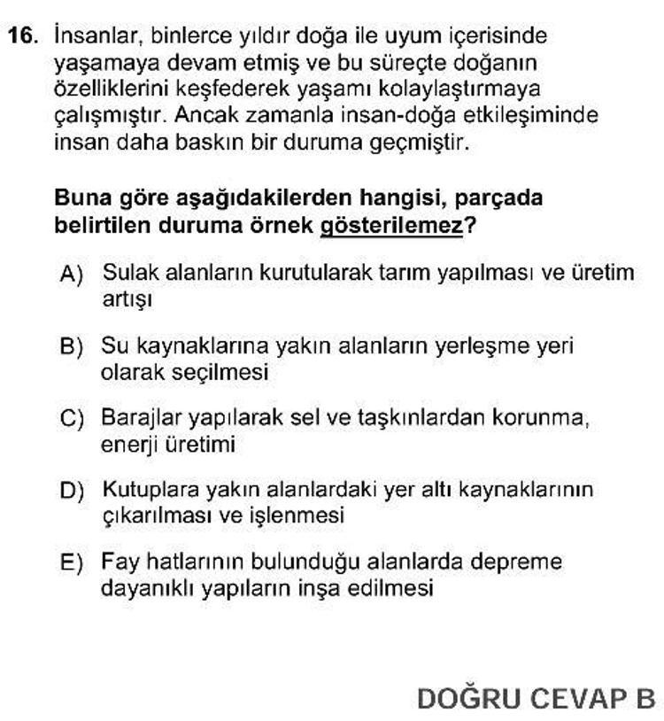 2014 YGS soru ve cevapları