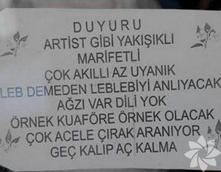 İlginç tabelalar ve ilanlar