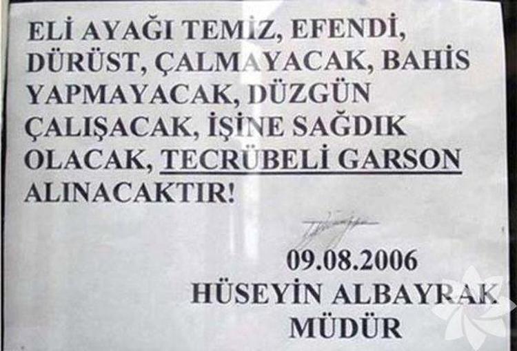 İlginç tabelalar ve ilanlar
