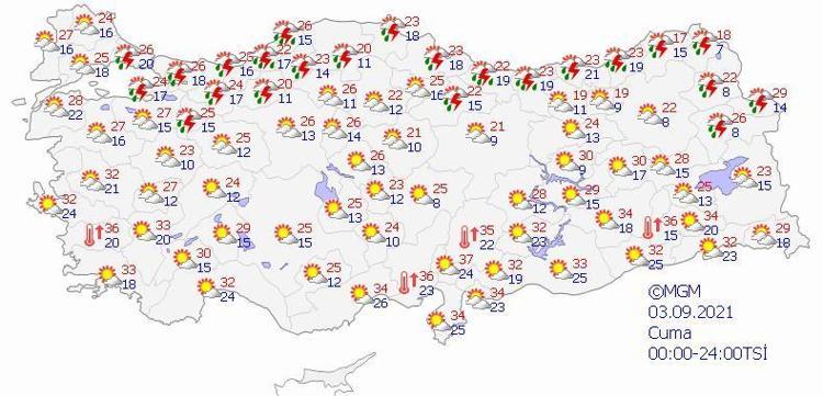 METEOROLOJİDEN 5 GÜNLÜK HAVA DURUMU HARİTASI