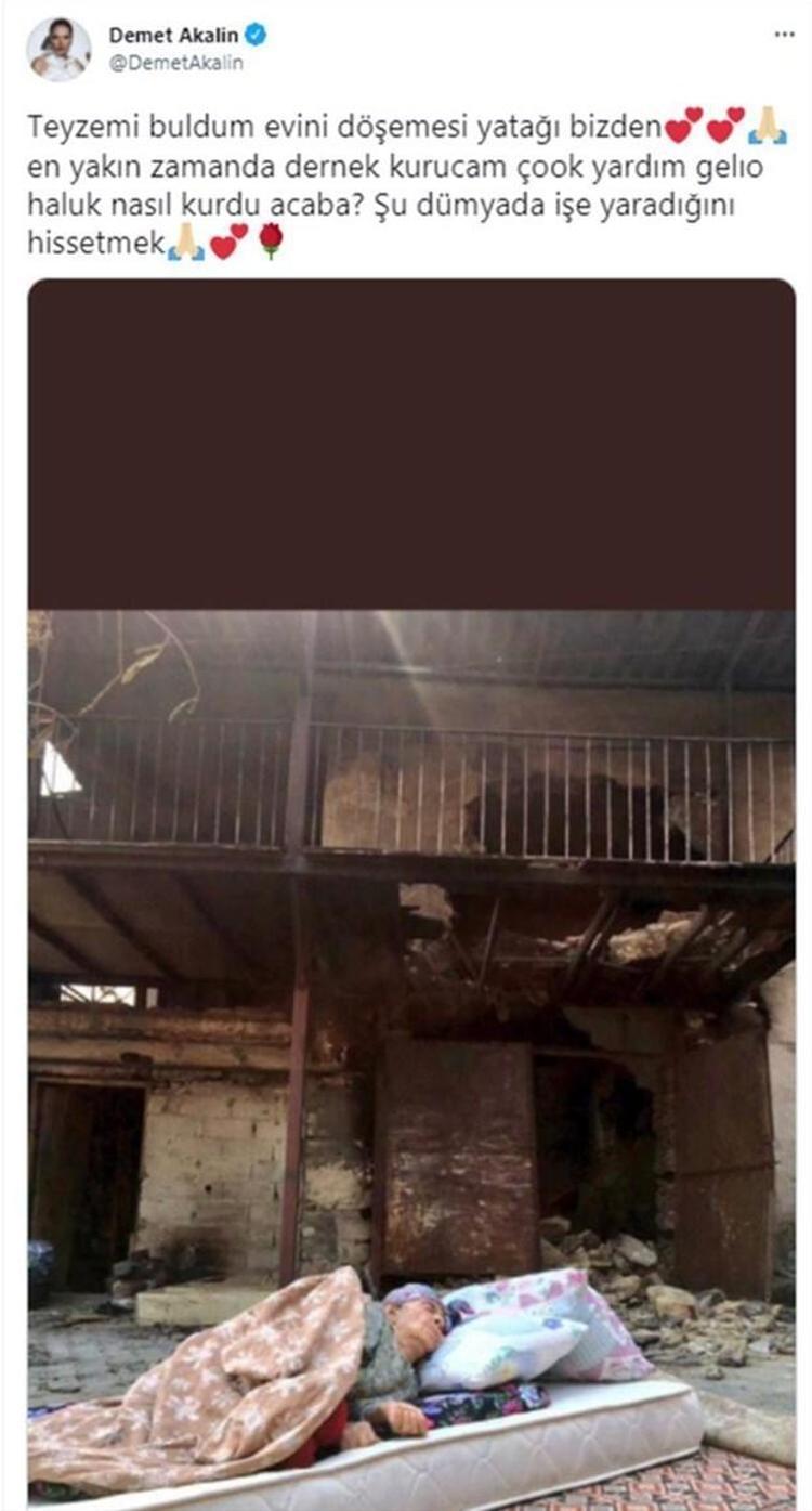Demet Akalın sözünü tuttu Fatma Teyze için yaptırdığı evin son halini paylaştı