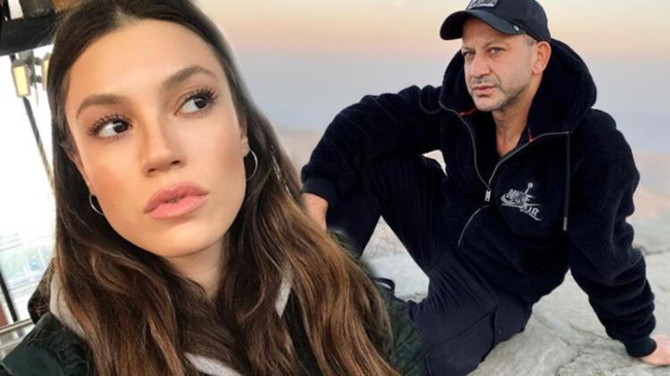 Oyuncu Rıza Kocaoğlu ve yönetmen Burcu Alptekin sarmaş dolaş