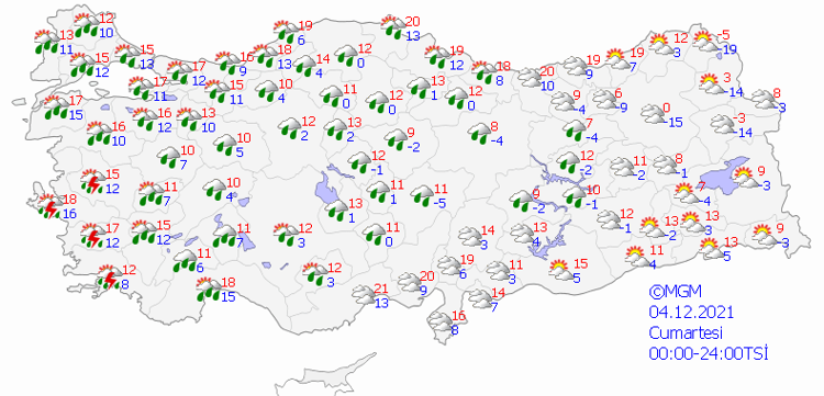 MGMNİN 5 GÜNLÜK HAVA DURUMU HARİTASI