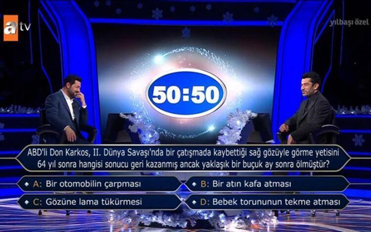 Serkan Kayadan Kim Milyoner Olmak İsterde müthiş performans 200 bin TLlik soruyu açtırdı