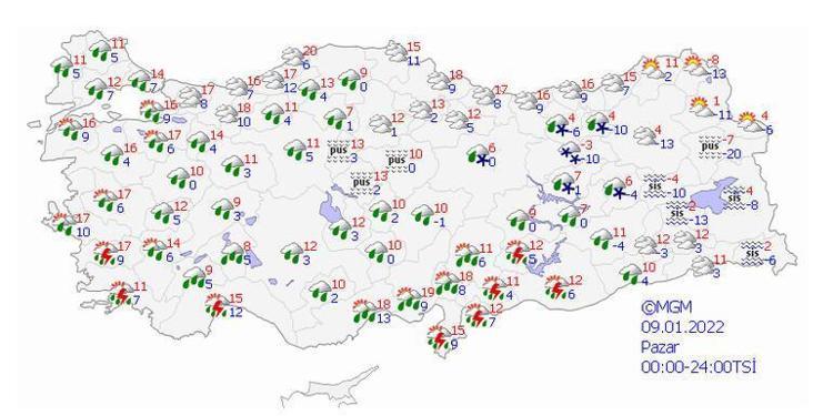 Kar geliyor Meteoroloji son dakika ile duyurdu Kuvvetli olacak, pazar günü başlıyor, çok sayıda ilde...