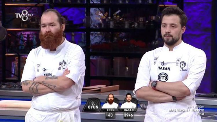 MasterChefte kim kazandı MasterChefte bugün kim kazandı 13 Ocak Perşembe MasterChef final oyununda kim önde, kim kazandı Eren ve Hasanın tabağında...