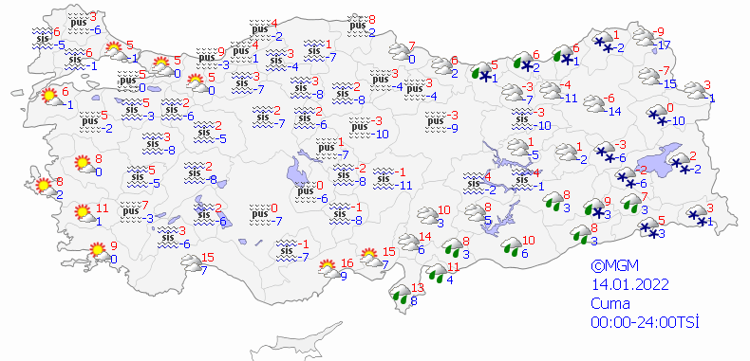 METEOROLOJİNİN 5 GÜNLÜK HAVA DURUMU TAHMİNİ
