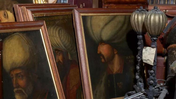 Kanuni Sultan Süleymanın portresi İskoçyada bir çatı katında bulundu...