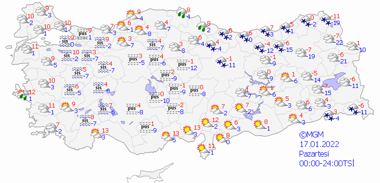 MGMNİN 5 GÜNLÜK HAVA DURUMU HARİTASI