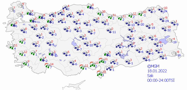 5 GÜNLÜK HAVA DURUMU HARİTASI