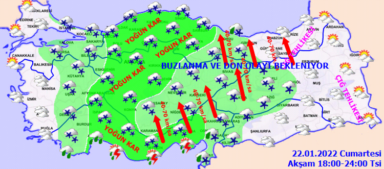 Son dakika kar yağışı açıklaması 51 il için alarm verildi, Meteoroloji ve AFADdan flaş uyarı Cumartesi ve pazar günü...