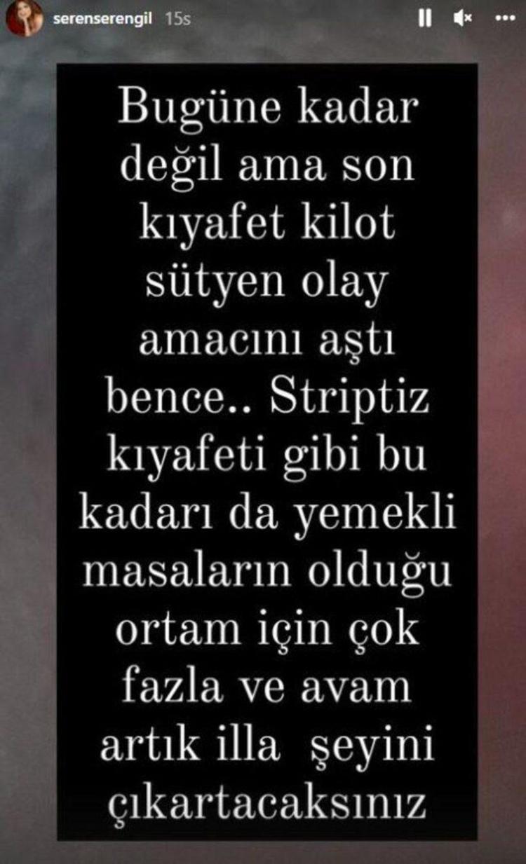 Seren Serengilin derin dekoltesi olay oldu Eleştirdiği Gülşene benzetildi