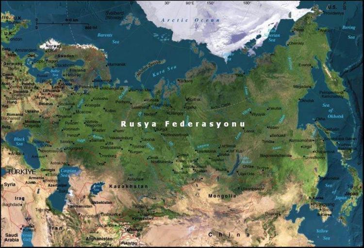Dünyanın en geniş ülkesi (Rusya – 10.610.083 km²)