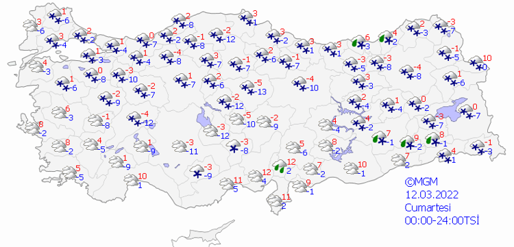 CUMARTESİ HAVA DURUMU