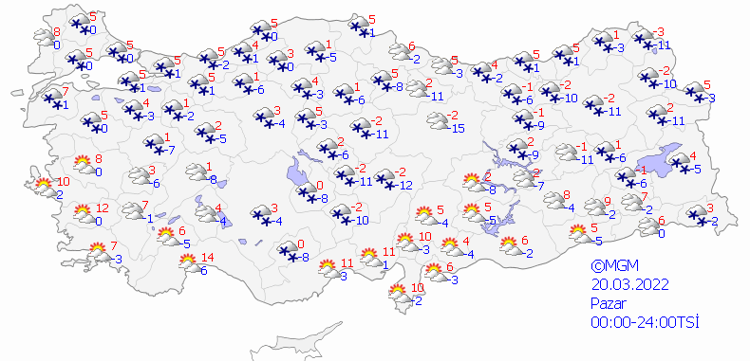 PAZAR HAVA DURUMU HARİTASI