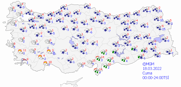 METEOROLOJİNİN GÜN GÜN HAVA DURUMU TAHMİNLERİ