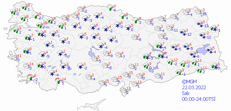 SALI GÜNÜ HAVA DURUMU