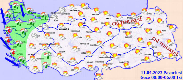 ÇIĞ TEHLİKESİ UYARISI: