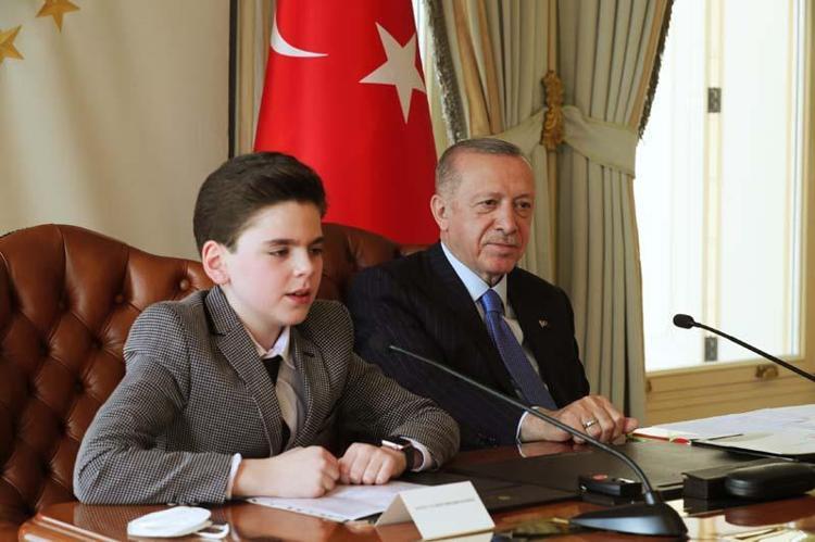 Cumhurbaşkanı Erdoğan çocukları kabul etti