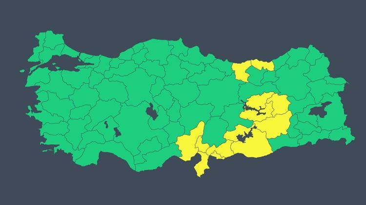 13 İL İÇİN SARI UYARI