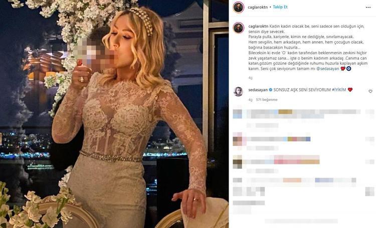 Seda Sayanın eşi Çağlar Öktene mesafeli duruşu dikkat çekti Birlikte fotoğraf vermek istemedi
