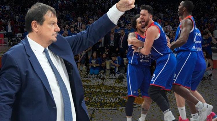 Anadolu Efes bir kez daha tarih yazdı Ergin Atamanın Türkçe röportajı ayakta alkışlandı