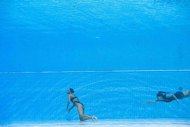 Dünya Su Sporları Şampiyonasında korku dolu anlar ABDli yüzücü Anita Alvarez ölümden döndü...