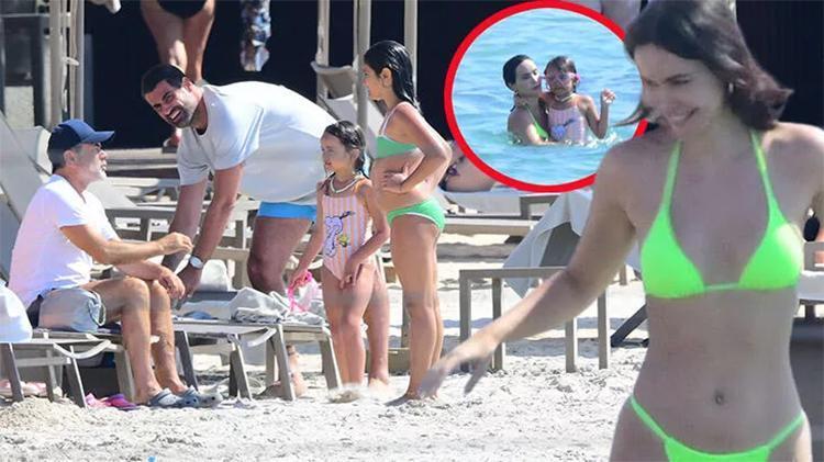 Zeynep Sever Demirel neon yeşili üçgen bikinisiyle nefes kesti