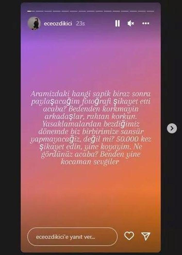 Poyraz Karayelin Songül Ummanı Ece Özdikici, bikinili paylaşımı silinince sert çıktı Aramızdaki hangi sapık...