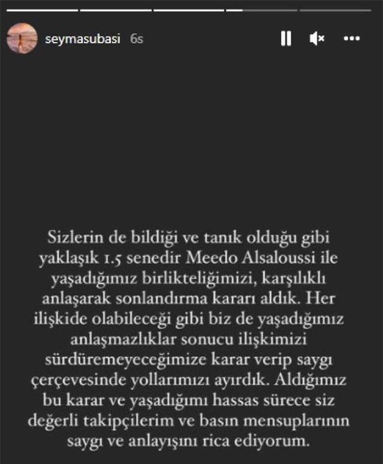 BİRLİKTELİĞİMİZİ KARŞILIKLI ANLAŞARAK SONLANDIRDIK
