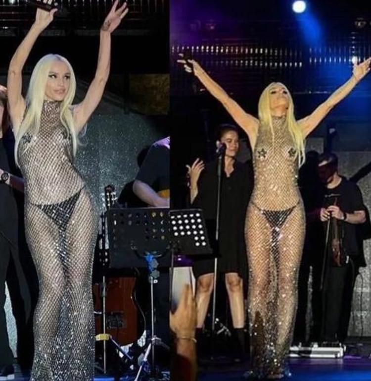 Gülşen transparan elbiseyle sahneye çıktı Tuğba Ekinciden olay sözler...