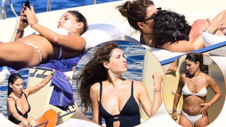 Irmak Ünal ve kardeşi Yağmur Ünal tekne tatilinde görüntülendi