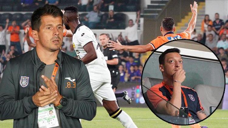 Başakşehir - Maccabi Netanya maçında hakem isyan ettirdi Mesut Özilin görüntüsü dikkat çekti