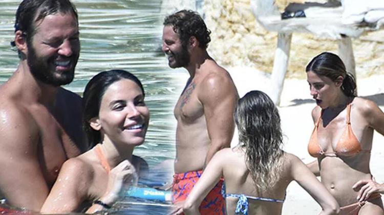 Çağan Atakan Arslan ve Serap Korkmaz denizde aşka geldi