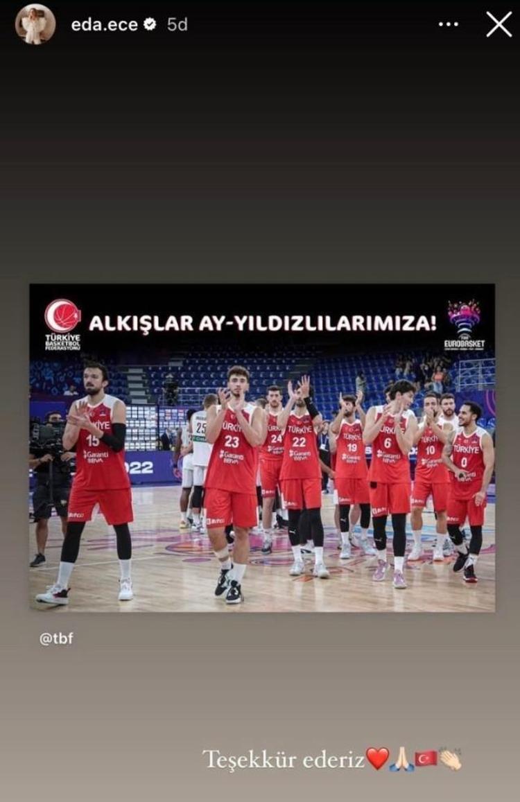 EDA ECEDEN MİLLİ TAKIM PAYLAŞIMI