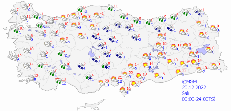 20 ARALIK SALI HAVA DURUMU